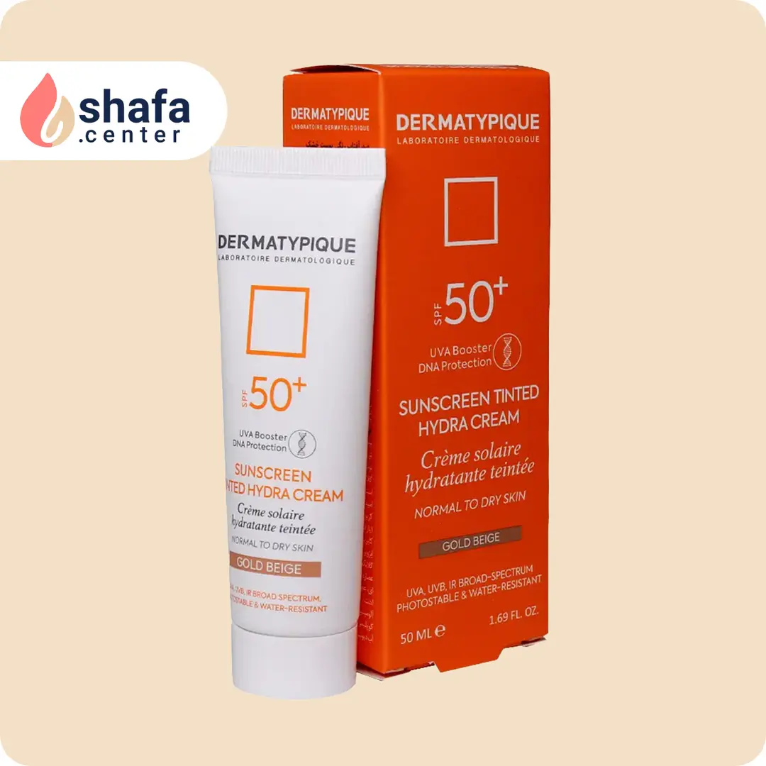 کرم ضد آفتاب درماتیپیک SPF50 رنگ رز بژ | مناسب پوست خشک