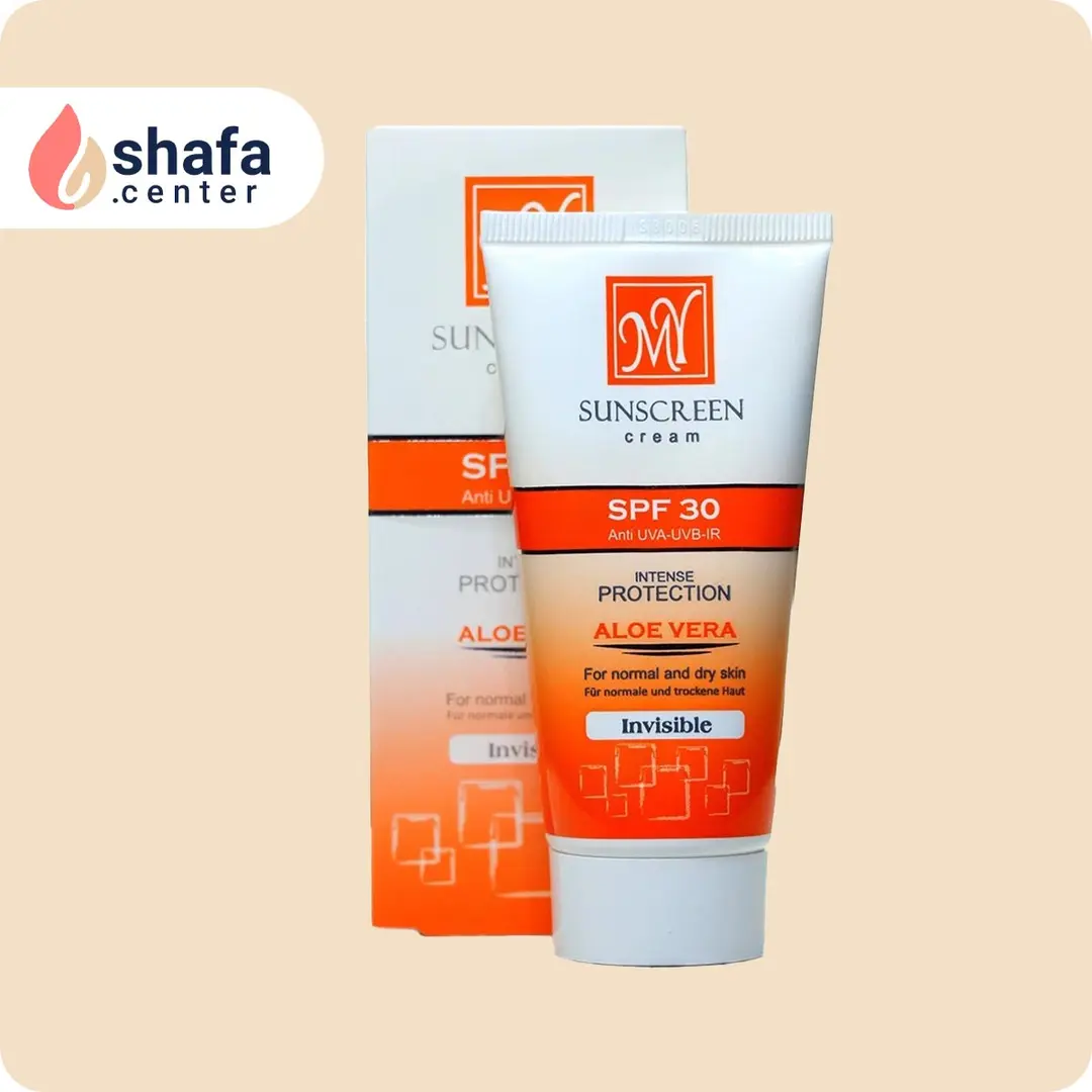 کرم ضد آفتاب مای SPF 30 بی‌رنگ مخصوص پوست نرمال و خشک