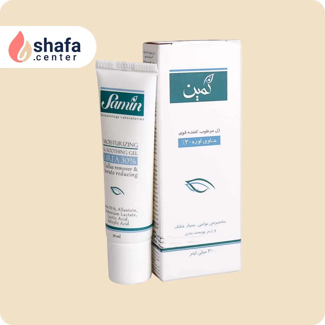 ژل مرطوب‌کننده قوی ثمین حاوی اوره ۳۰٪ – مناسب پوست‌های خیلی خشک، ترک‌خورده و ضخیم