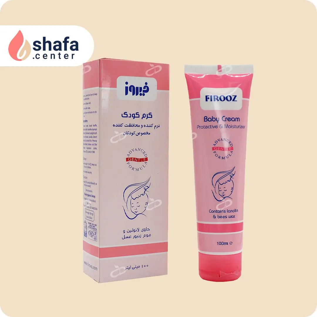 کرم کودک فیروز – حاوی لانولین و موم زنبور عسل – مرطوب‌کننده و محافظ پوست کودک – 100 میلی‌لیتر