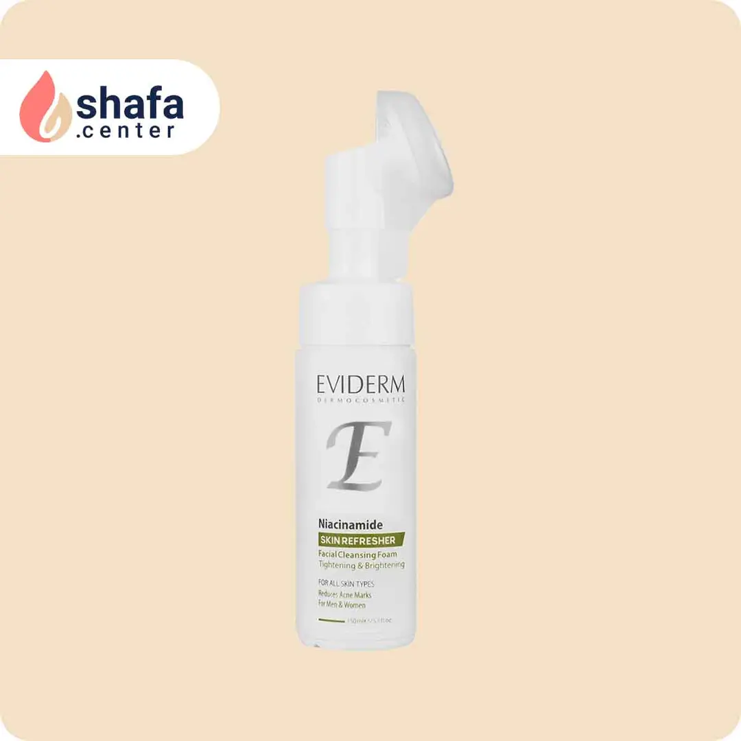 فوم شستشوی صورت اویدرم نیاسینامید – شفاف‌کننده و تنظیم‌کننده چربی – ۱۵۰ میلی‌لیتر