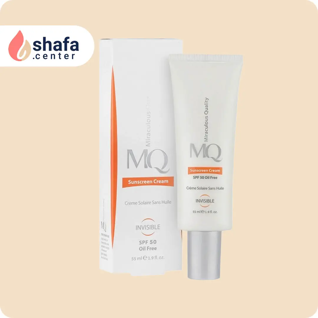 کرم ضد آفتاب ام کیو SPF 50 – بی‌رنگ – مناسب پوست معمولی – ۵۰ میلی‌لیتر