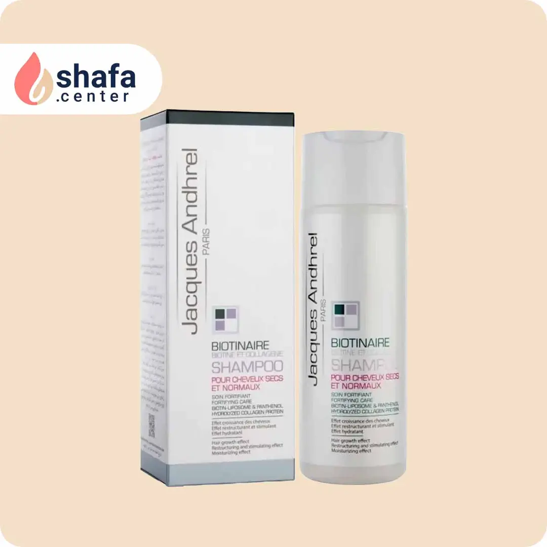 شامپو تقویت‌کننده موهای خشک و معمولی ژاک اندرل حجم ۲۰۰ میلی لیتر