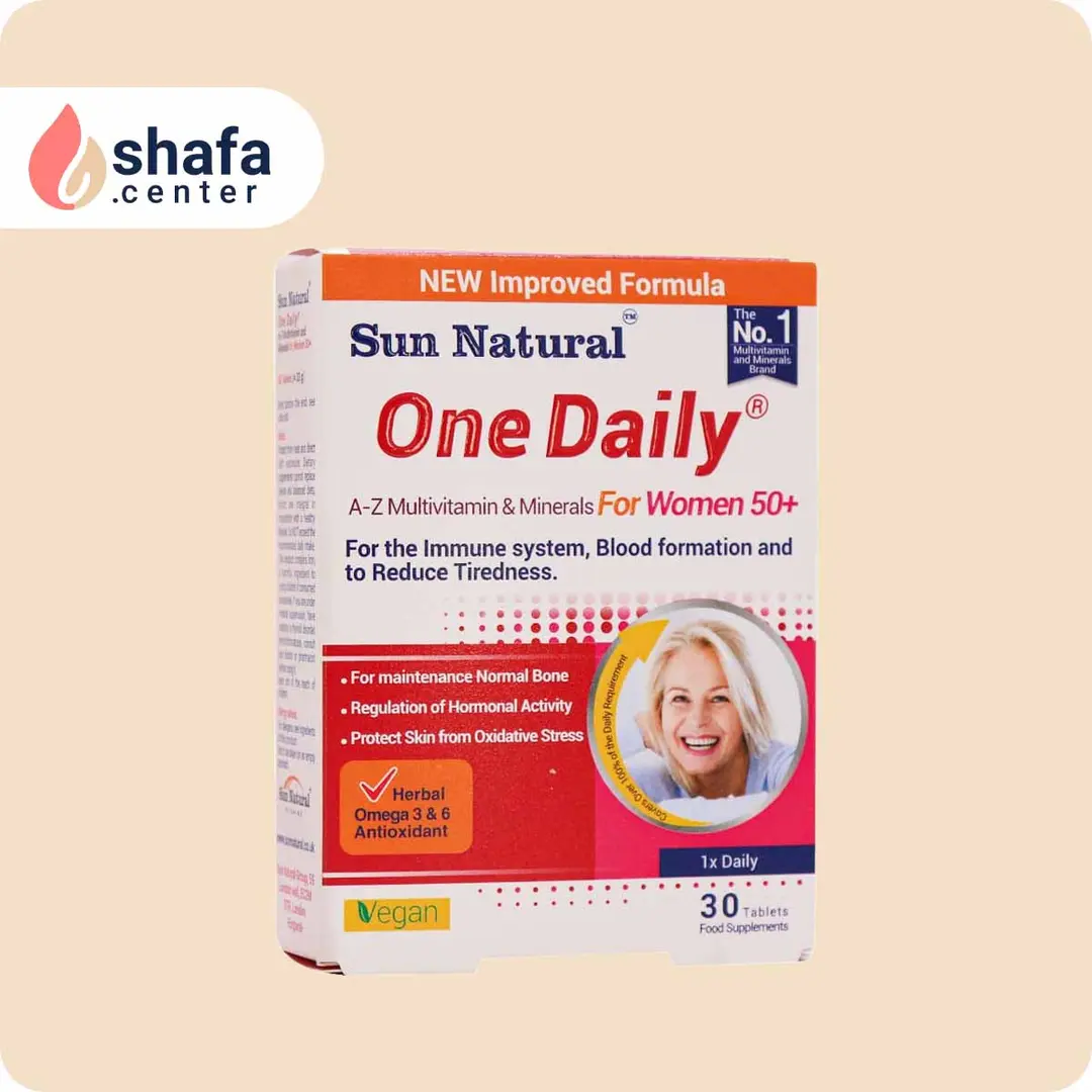 قرص مولتی ویتامین مینرال وان دیلی بانوان بالای 50 سال سان نچرال 30 عدد