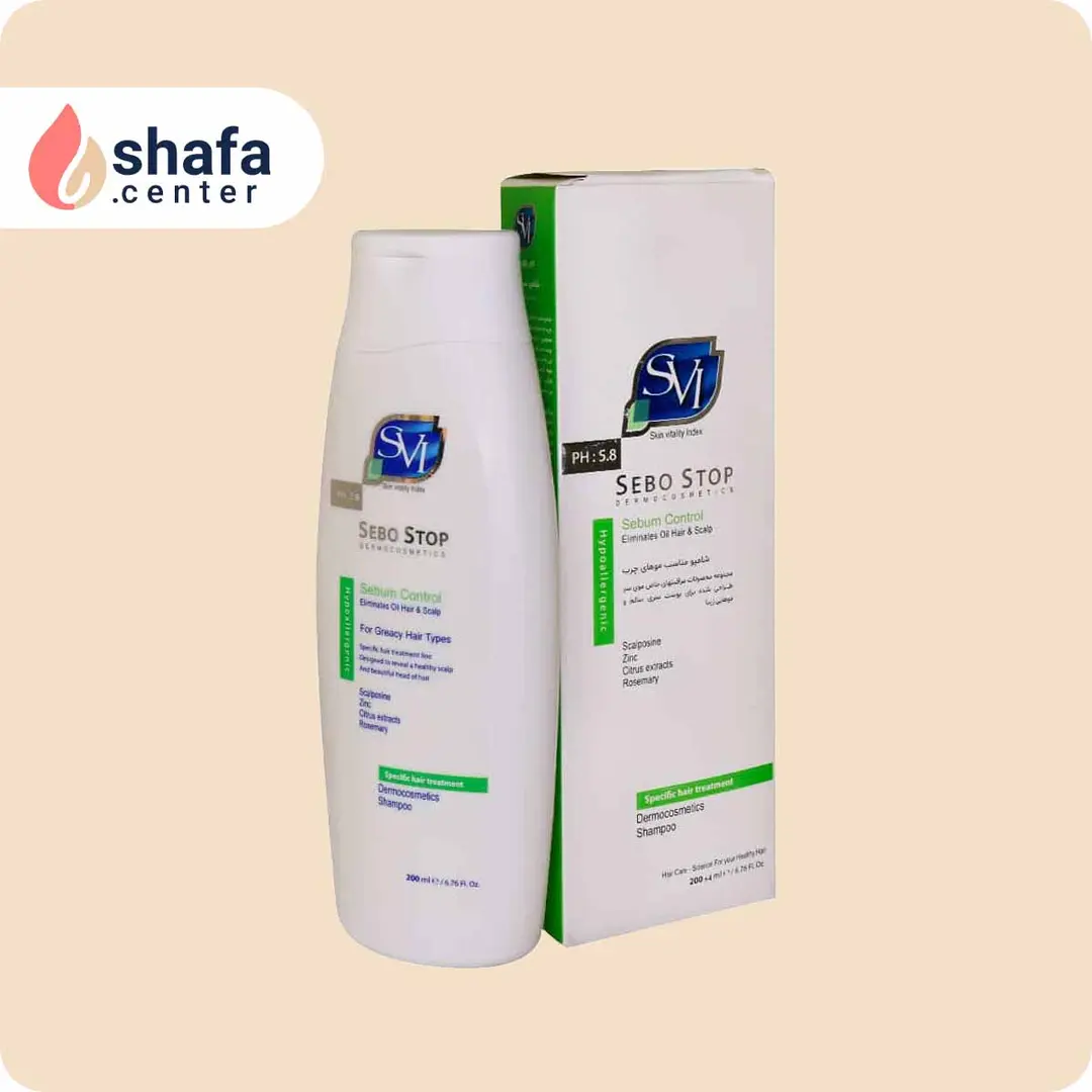 شامپو SVI سبو استاپ مخصوص موهای چرب و شوره‌دار