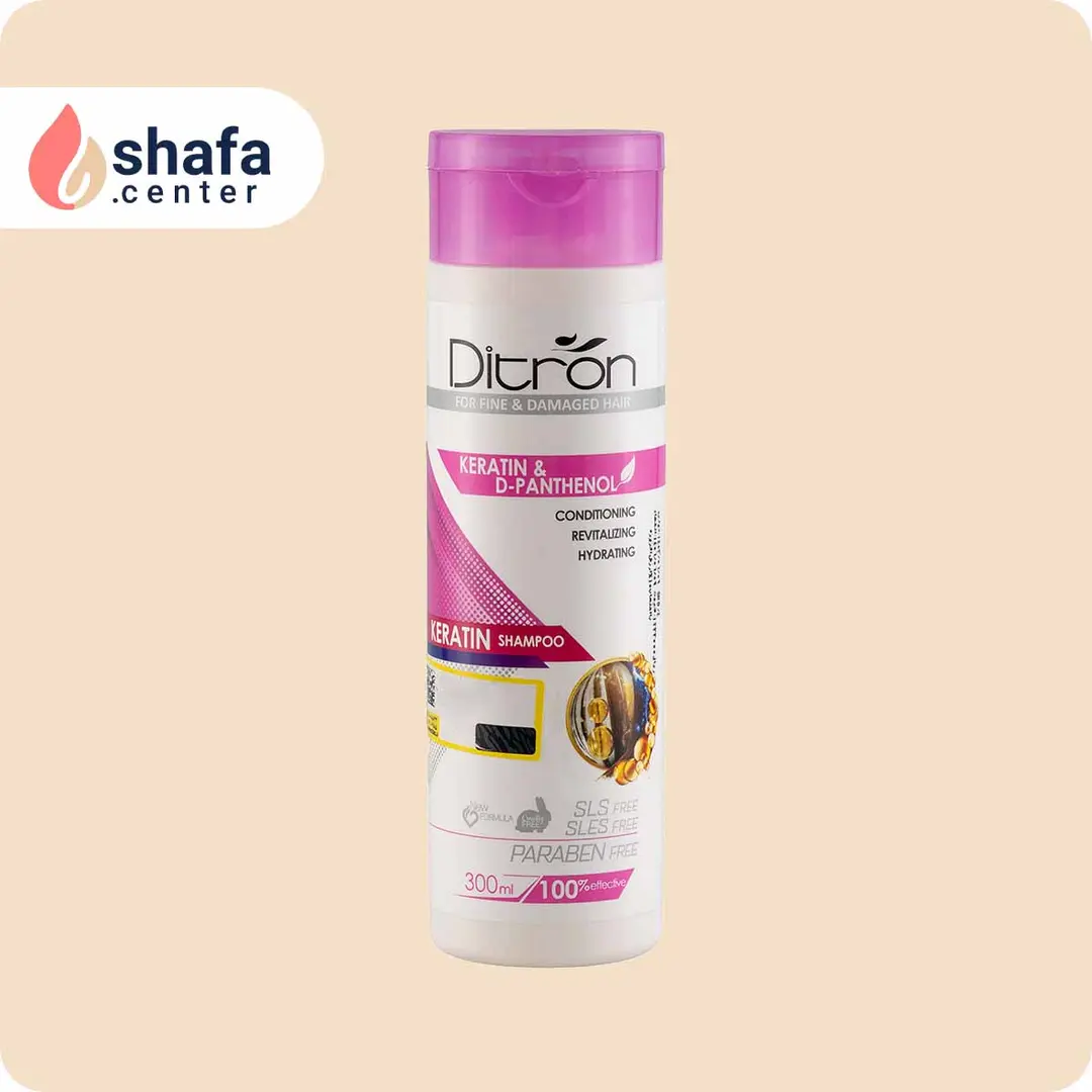 شامپو کراتین دیترون مخصوص موهای خشک و وزدار ۳۰۰ میلی‌لیتر