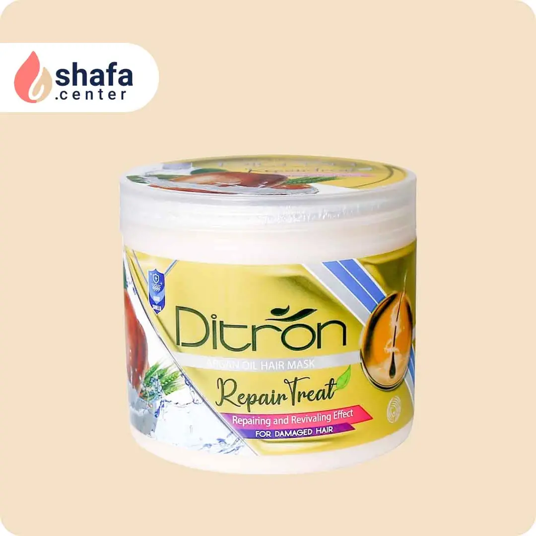 ماسک مو حرفه ای کراتینه دیترون حاوی روغن آرگان مو خشک فر وز خورده(با آبکشی) 400 میلی لیتر