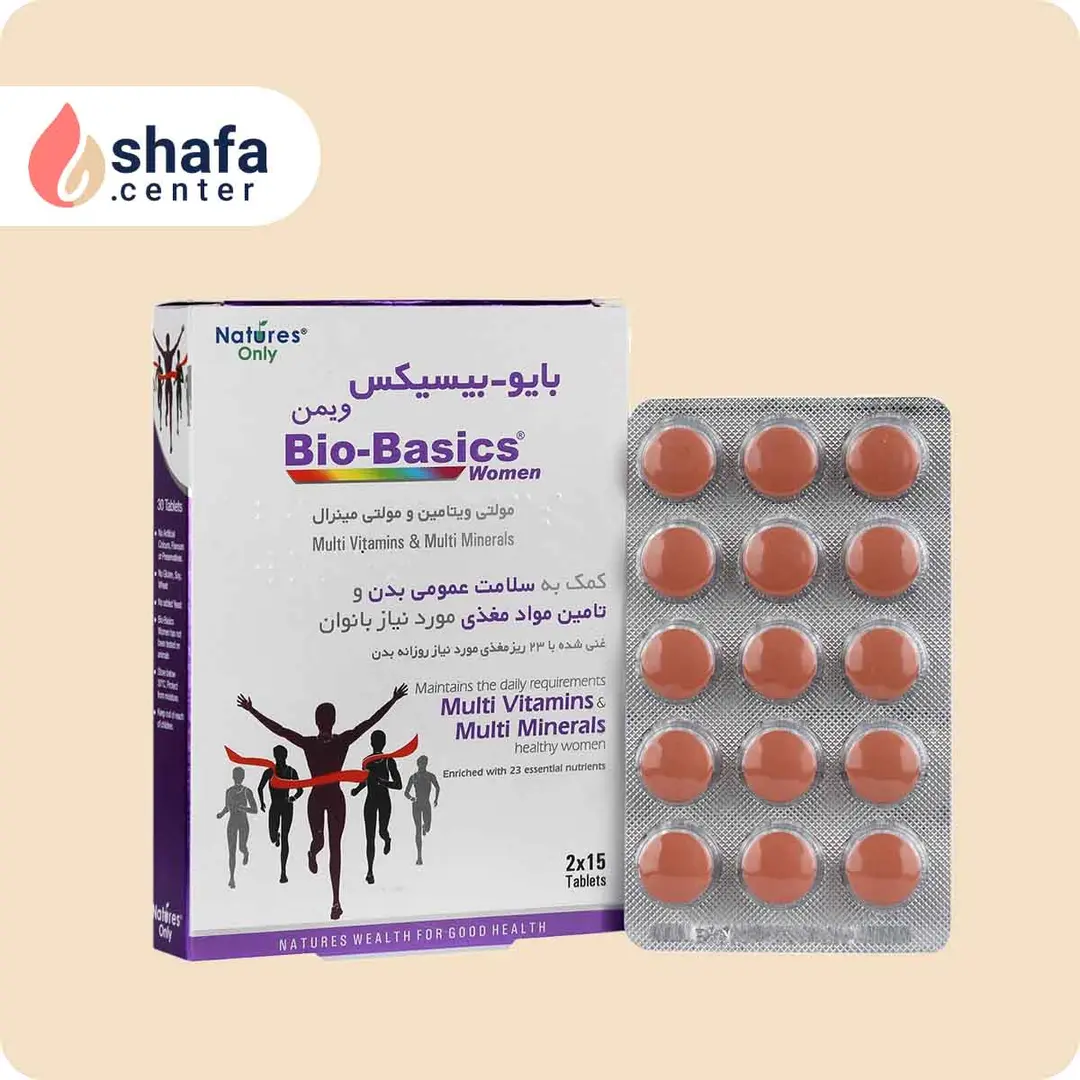 قرص مولتی ویتامین بایوبیسیکس نیچرز اونلی مخصوص بانوان 30 عدد