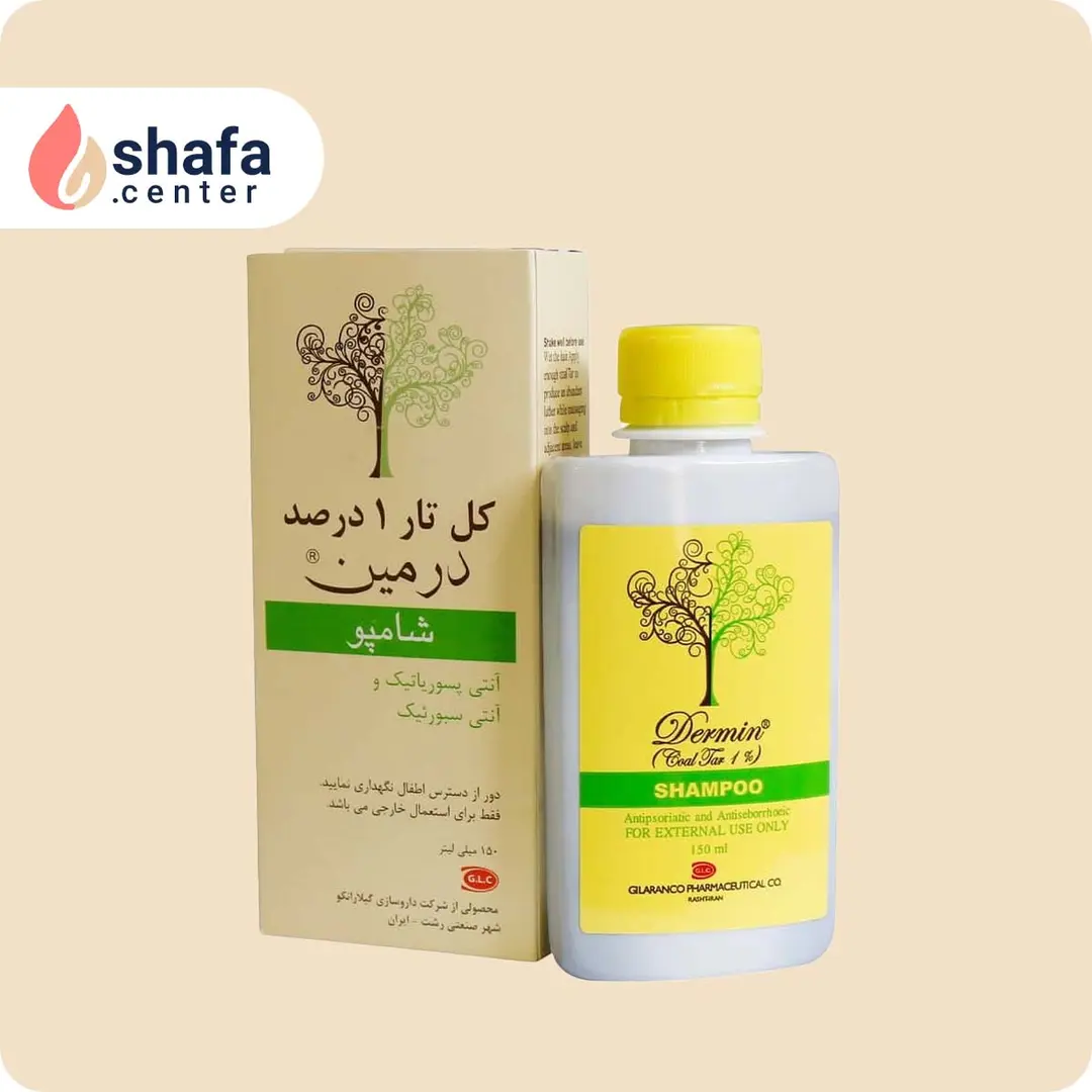 شامپو ضد شوره کل تار 1 درصد درمین - 150 میلی لیتر