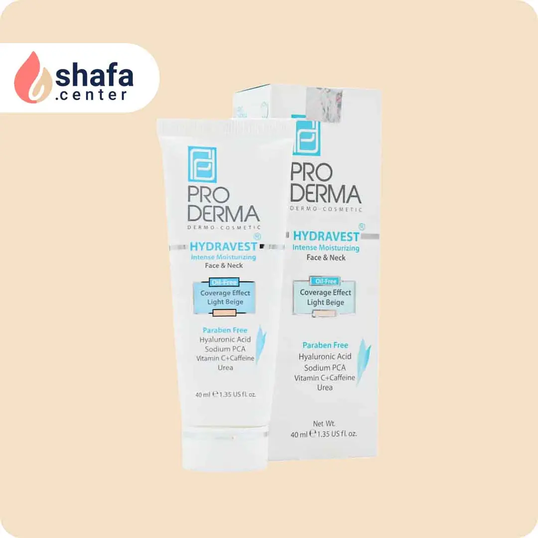 کرم مرطوب‌کننده قوی پرودرما پوست صورت و گردن فاقد چربی – بژ روشن – مناسب پوست چرب و مختلط