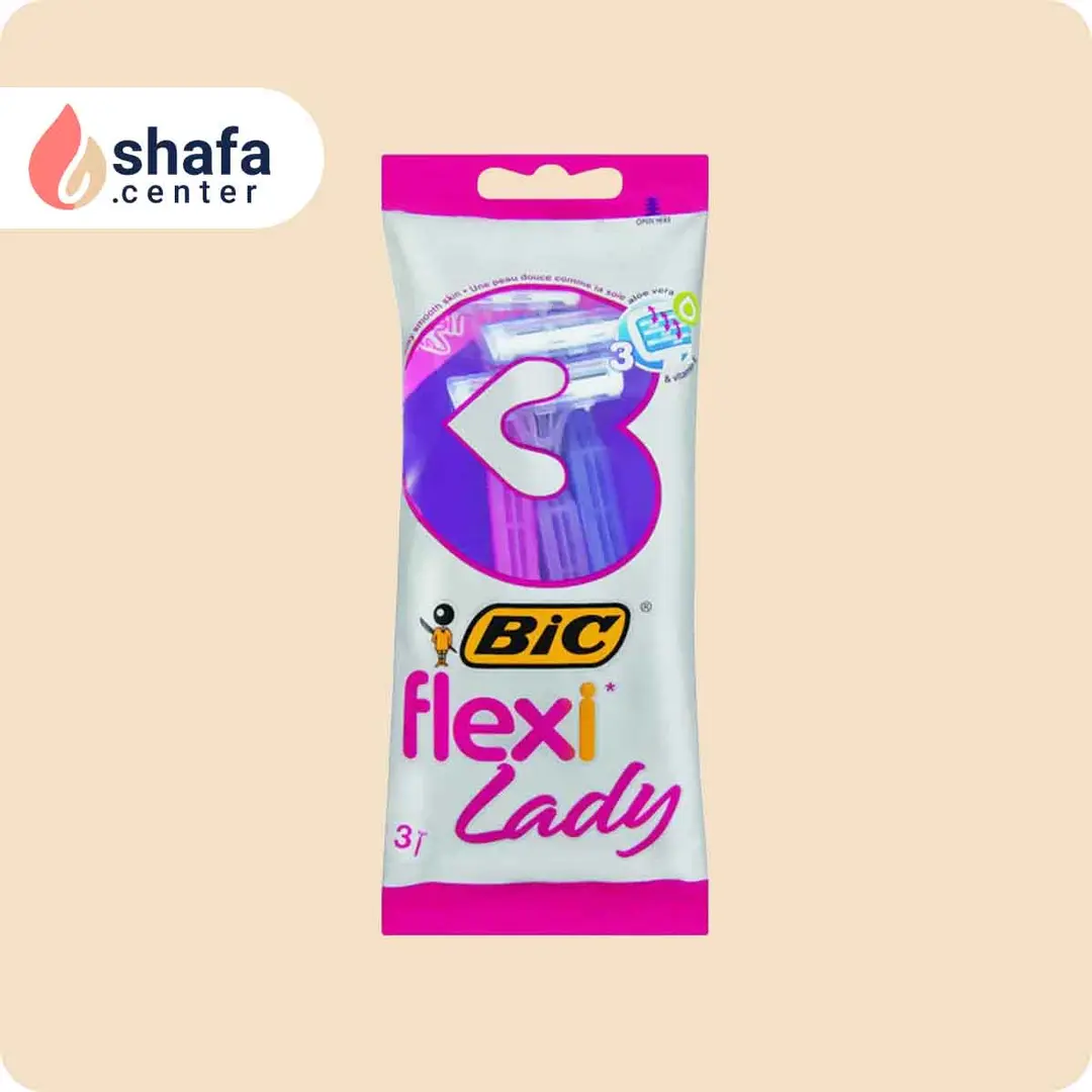 خودتراش بیک فلکسی لیدی ۳ لبه – بسته ۳ عددی