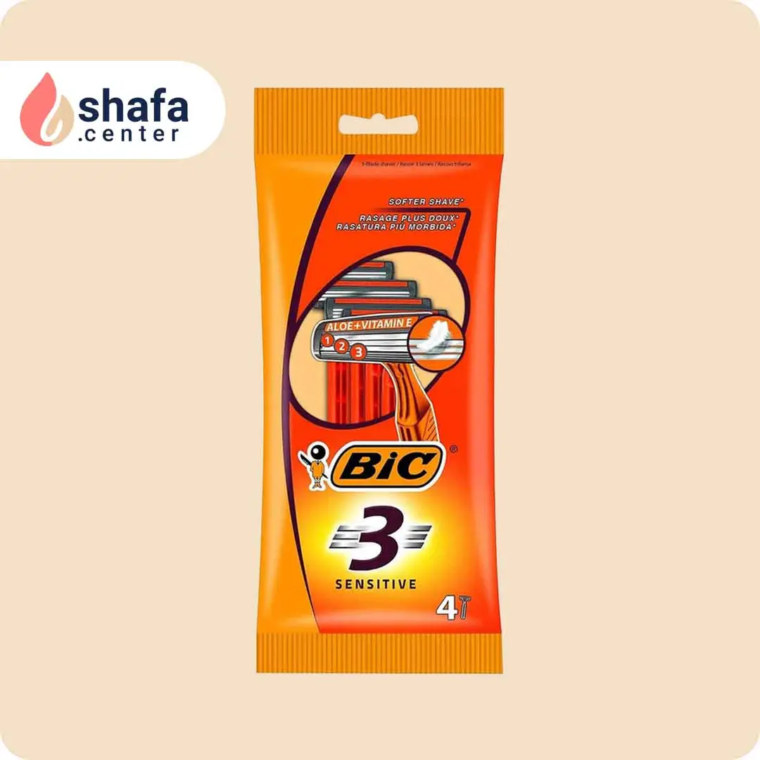 خود تراش بیک مدل Sensitive بسته 3 عددی
