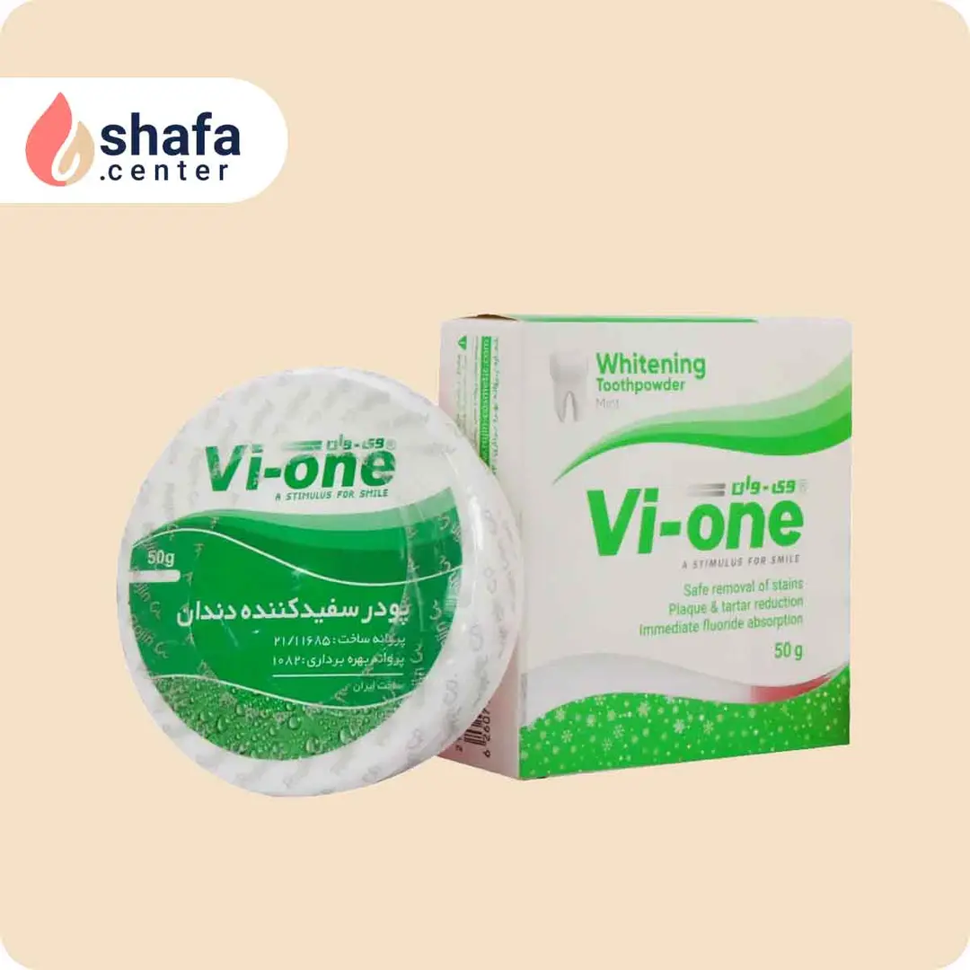 پودر سفید کننده دندان نعناع وی وان ۵۰ گرم