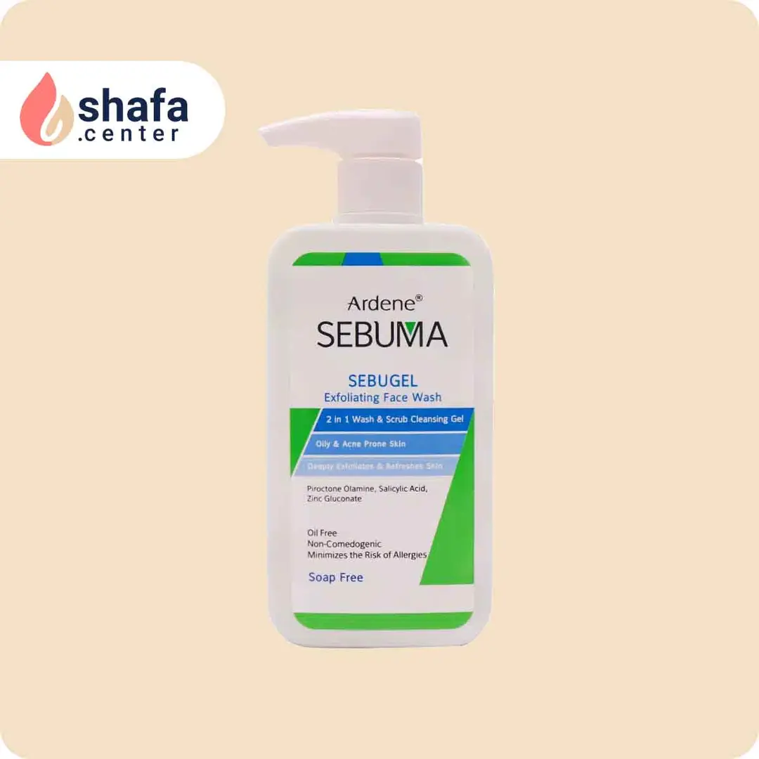 ژل شوینده و ساینده صورت آردن سبوما (Arden Sebuma) – مناسب پوست چرب و دارای آکنه – 350 میلی‌لیتر
