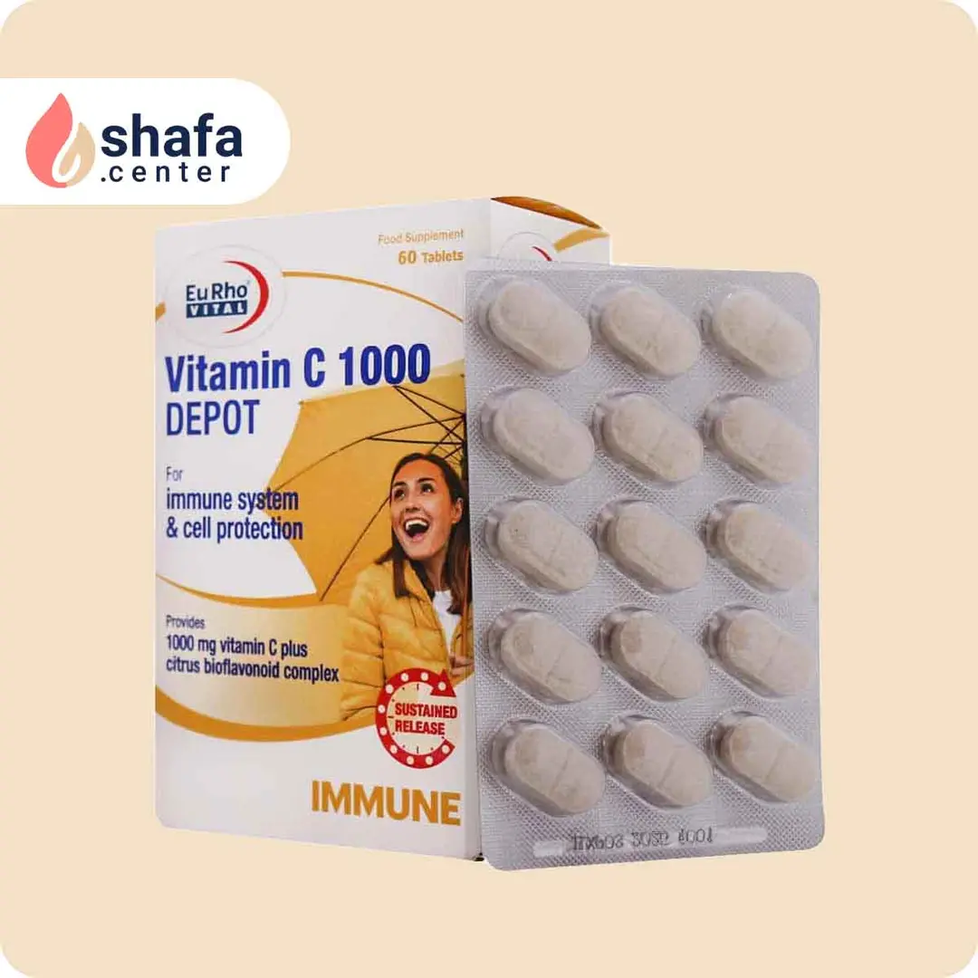 قرص ویتامین C 1000 میلی گرم یوروویتال 60 عدد