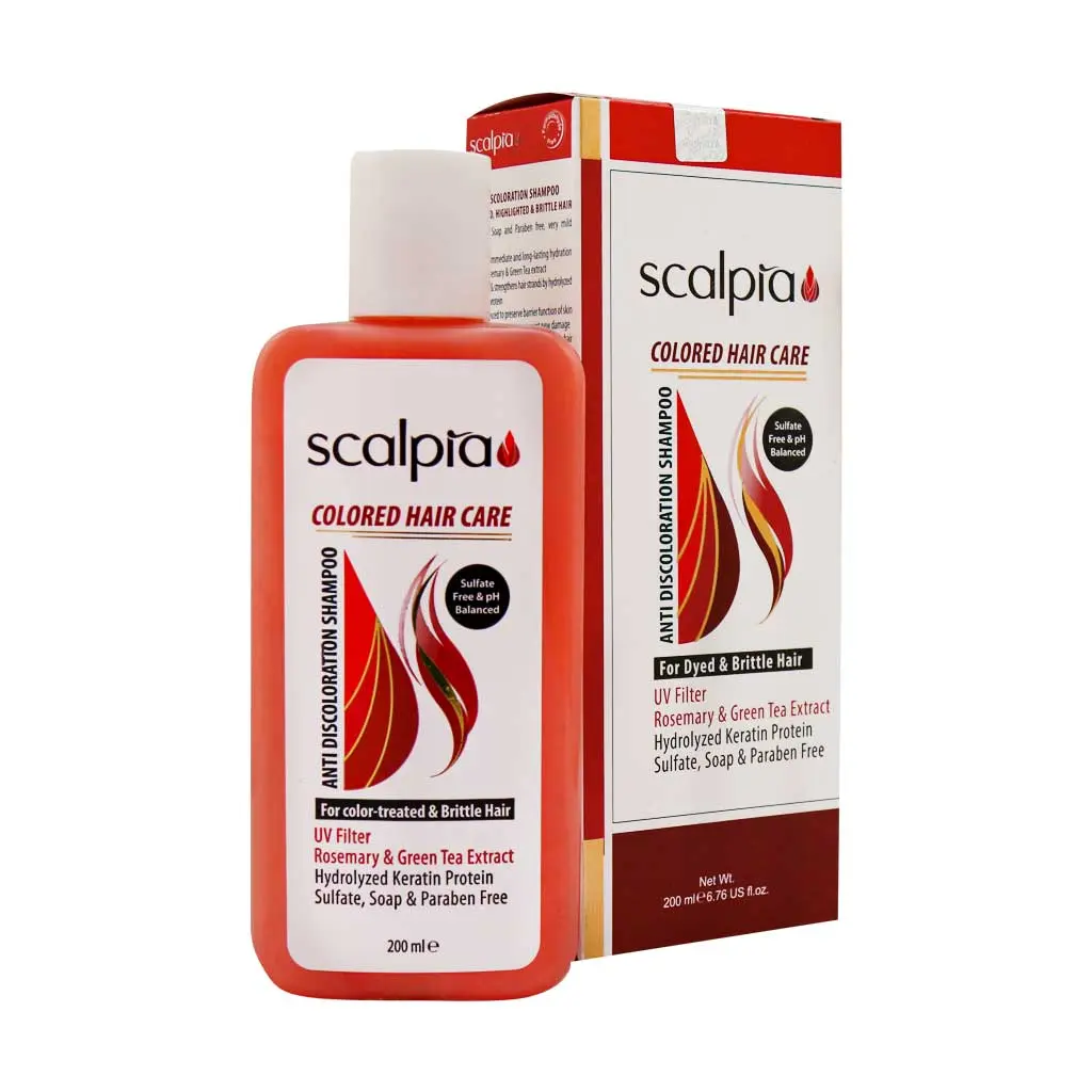 شامپو  موهای رنگ شده اسکالپیا حجم ۲۰۰ میلی‌لیتر