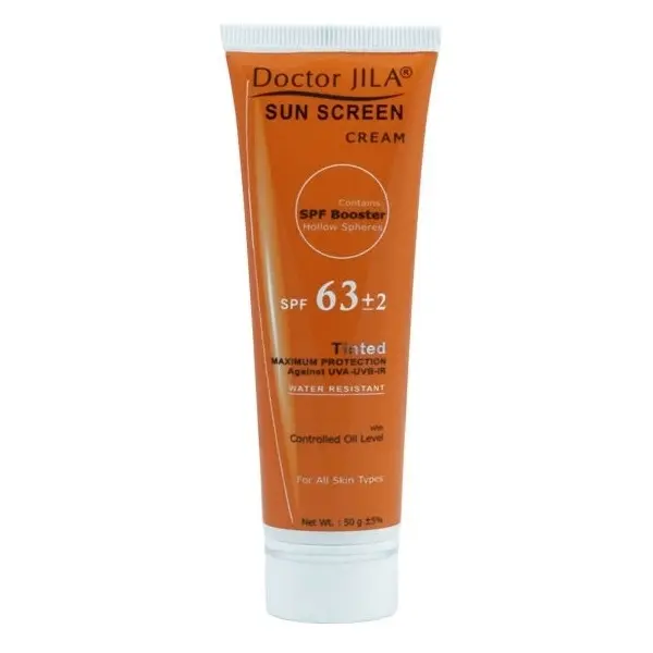 کرم ضد آفتاب فاقد چربی SPF۶۳ دکتر ژیلا مناسب انواع پوست -بژ طبیعی - 50 گرم
