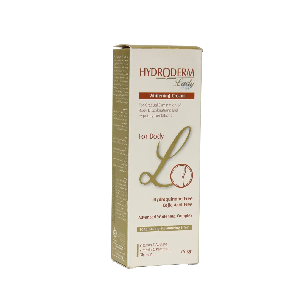 کرم روشن‌کننده بدن هیدرودرم – حاوی کمپلکس Whitening – ۷۵ میلی‌لیتر
